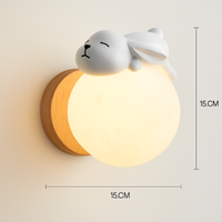 applique murale ours et lune pour éclairage de chevet enfant