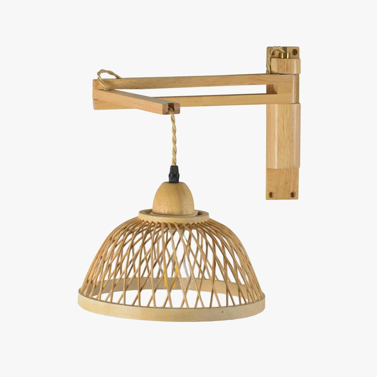 applique murale pliante vintage en bois décoration rétro café bambou