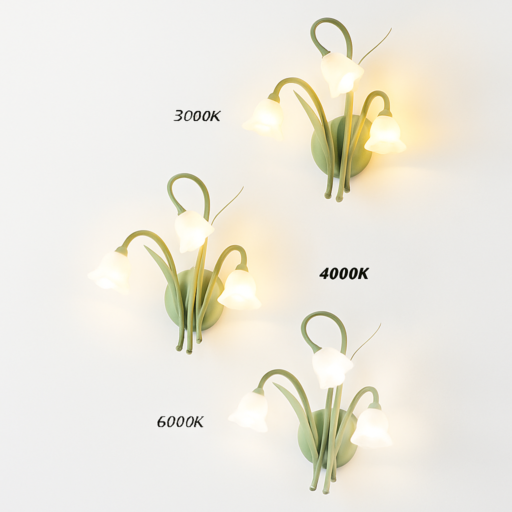 Applique murale rétro restaurant vert led éclairage fleurs créatives américaines - vue 4 sur 7