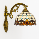 Applique murale rustique et antique avec vitraux Tiffany