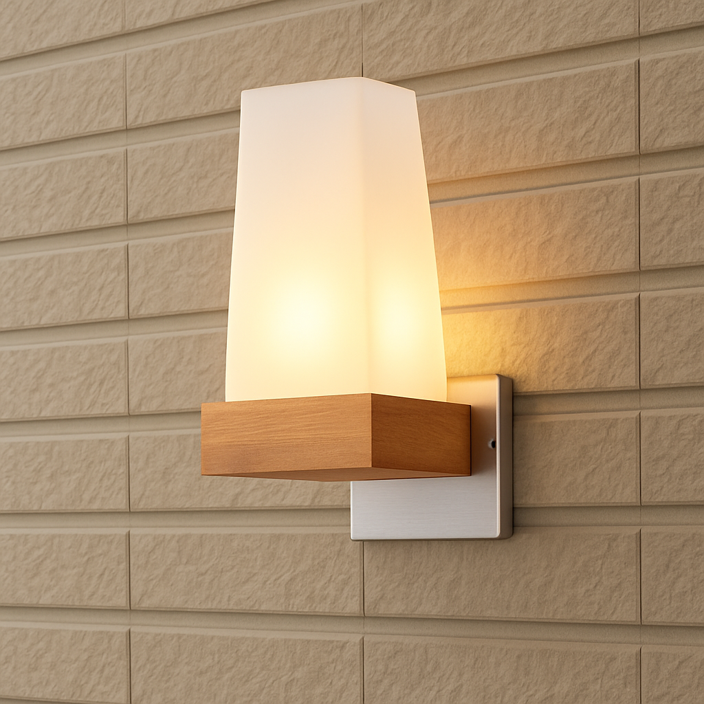 applique murale scandinave en bois et verre pour décoration intérieure - vue 5 sur 20