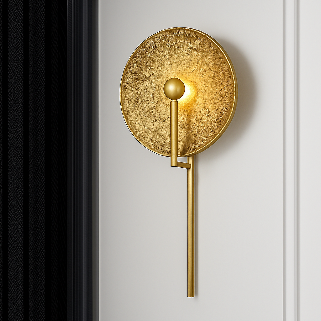 applique murale simple en cuivre pour hôtel foyer et couloir - vue 6 sur 7