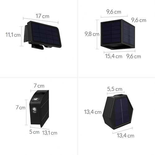 applique murale solaire led extérieure étanche pour jardin