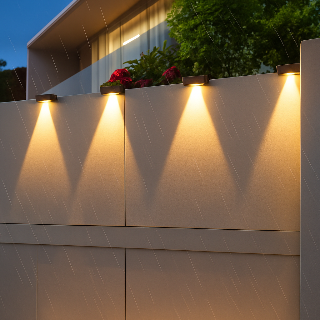 applique murale solaire led étanche pour extérieur jardin balcon patio - vue 3 sur 12