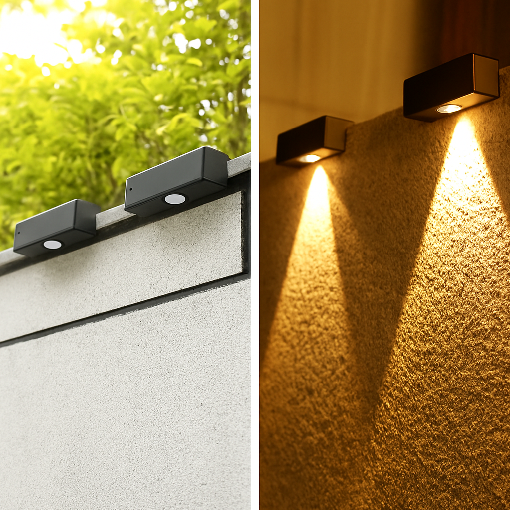 applique murale solaire led étanche pour extérieur jardin balcon patio - vue 5 sur 12