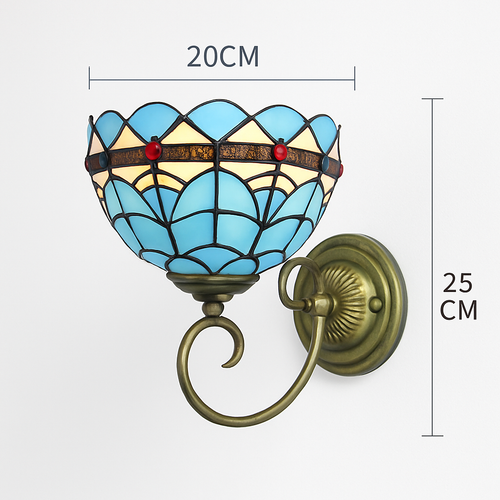 applique murale tiffany en verre décoratif pour intérieur