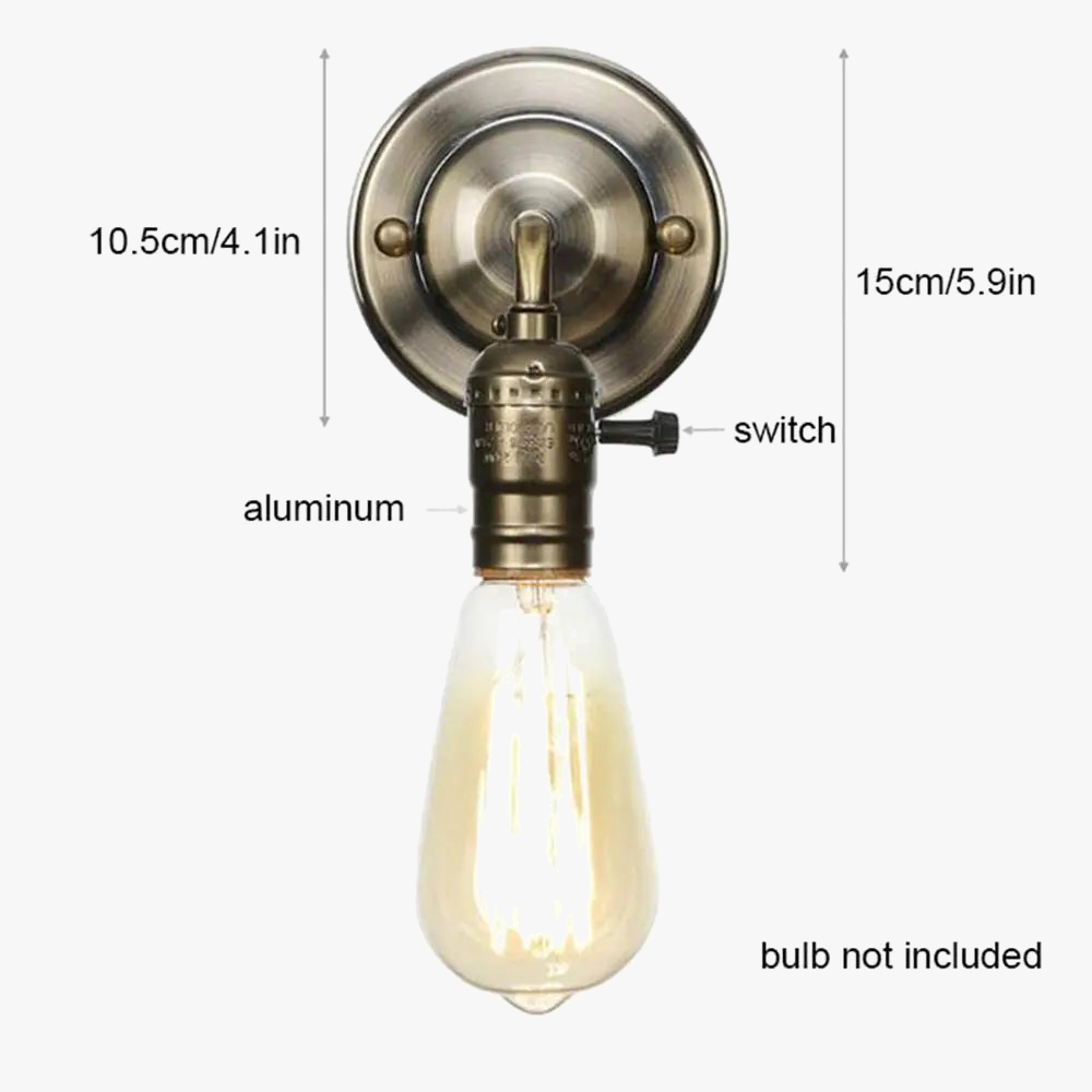 Applique murale Vintage lampe de chevet de chambre moderne pour la décoration de la maison nouvelle applique murale classique luminaire bouton interrupteur applique