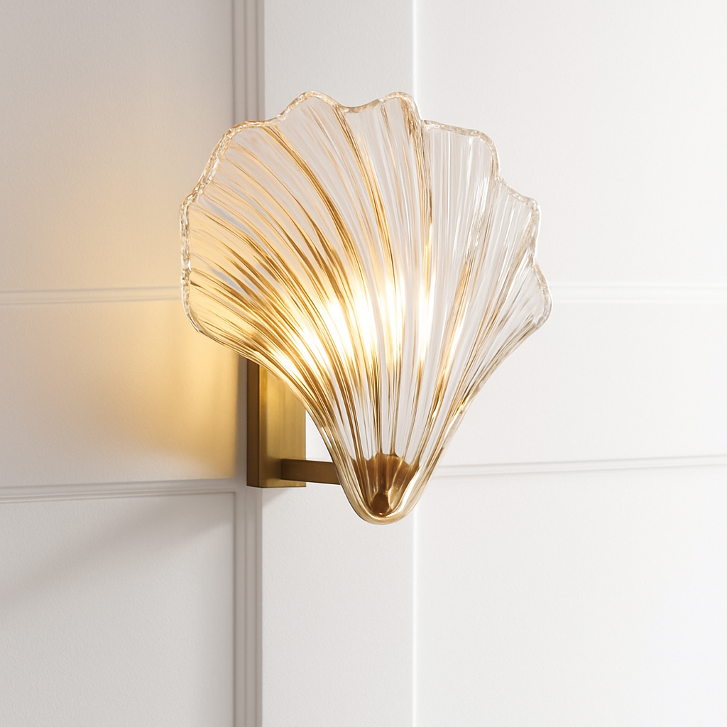 Applique murale vintage LED en verre style coquillage Glass - vue 4 sur 7