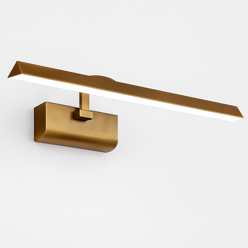 applique murale vintage triangle led lumière cosmétique bronze - vue 3 sur 7
