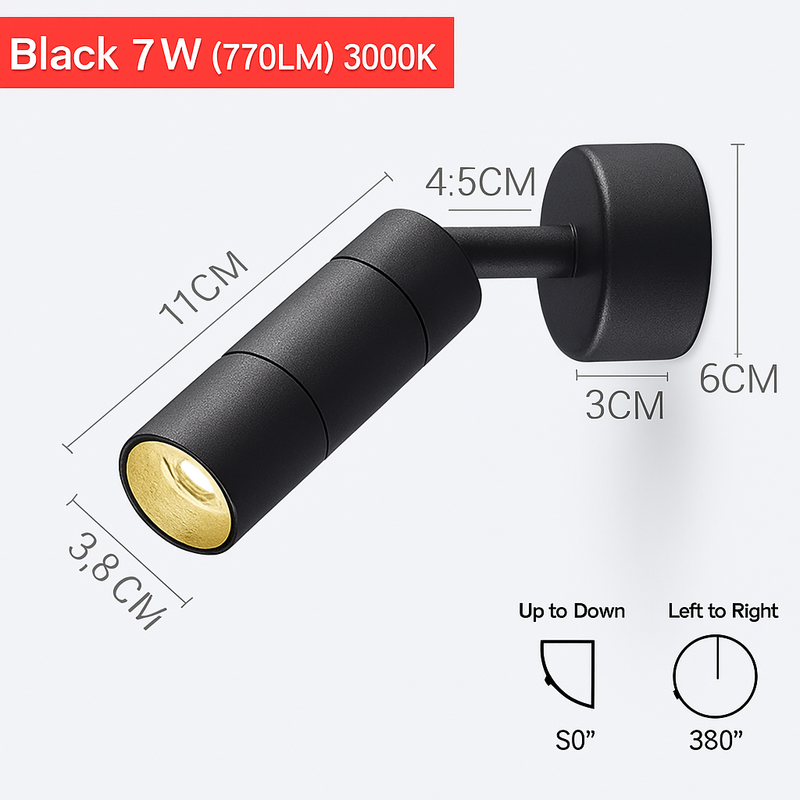 Applique spot à LED orientable Parsimony