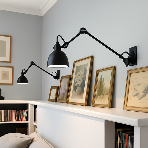 applique vintage en métal avec luminaires rotatifs