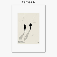 Minimalist abstract geometric silhouette wall art for interior decor