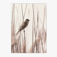 art mural décoratif nature oiseaux fleurs et sable