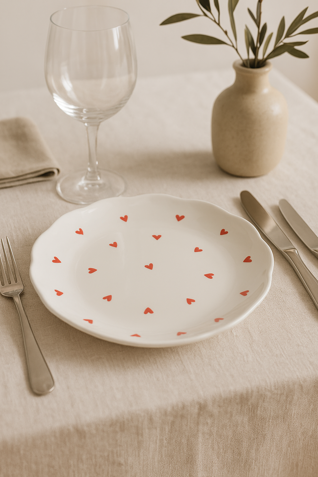 Assiette a gateau ceramique style coreen motif floral - vue 3 sur 3