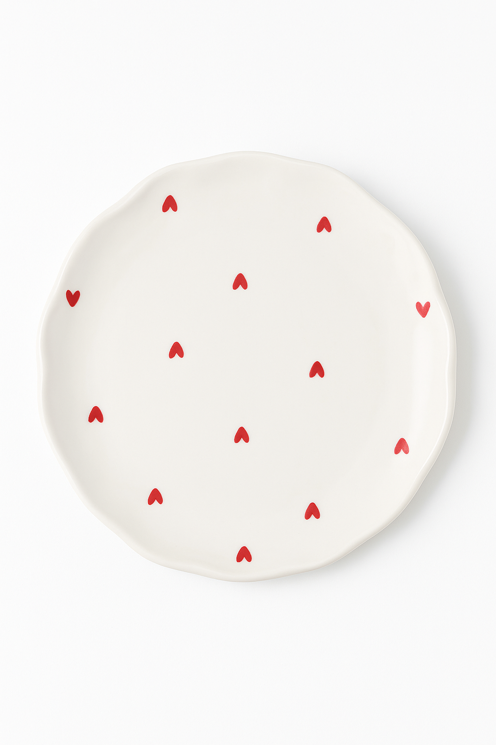 Assiette a gateau ceramique style coreen motif floral - vue 2 sur 3