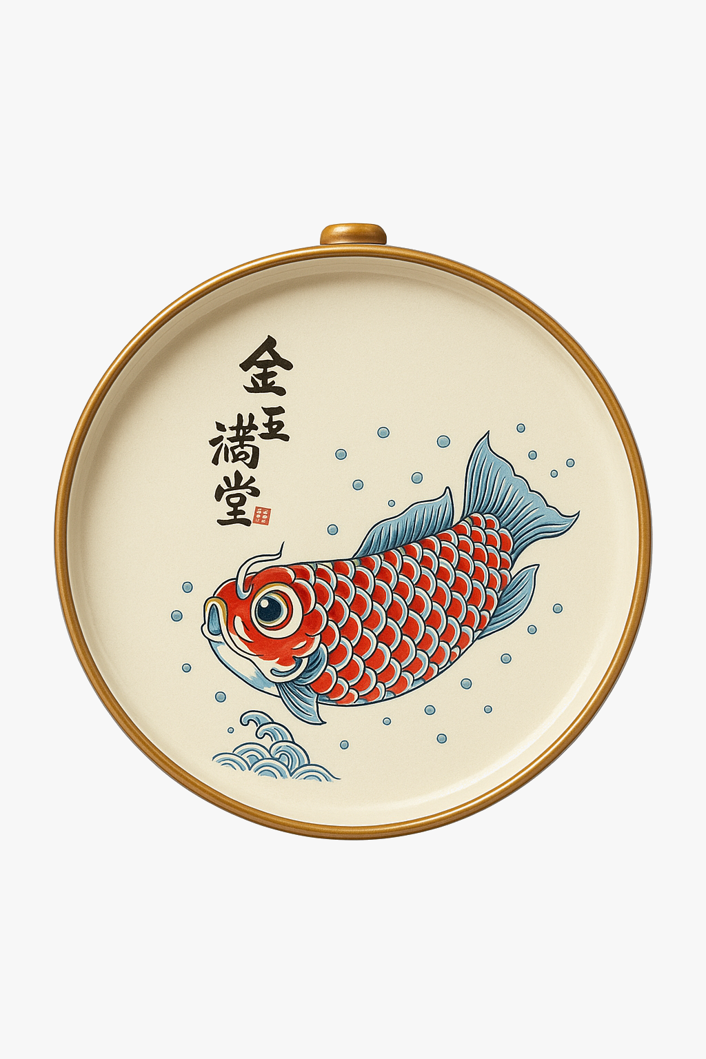 Retro arowana ceramic teapot kung fu set