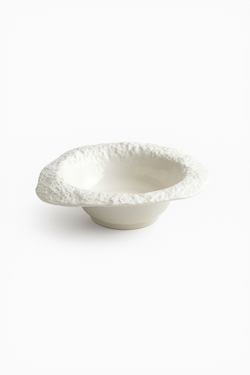 Assiette bol ceramique texture roche style chapeau champignon