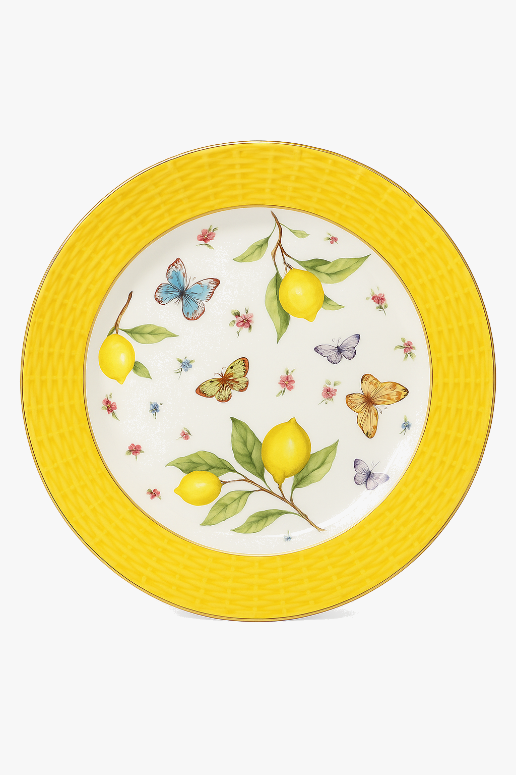Ceramic lemon motif plate bowl european style