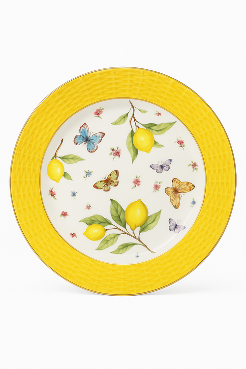 Assiette bol en céramique motif citron style européen - vue 2 sur 2