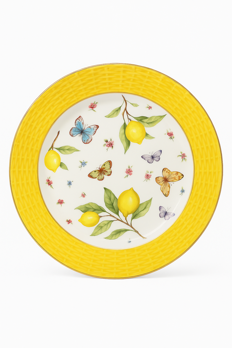 Assiette bol en céramique motif citron style européen