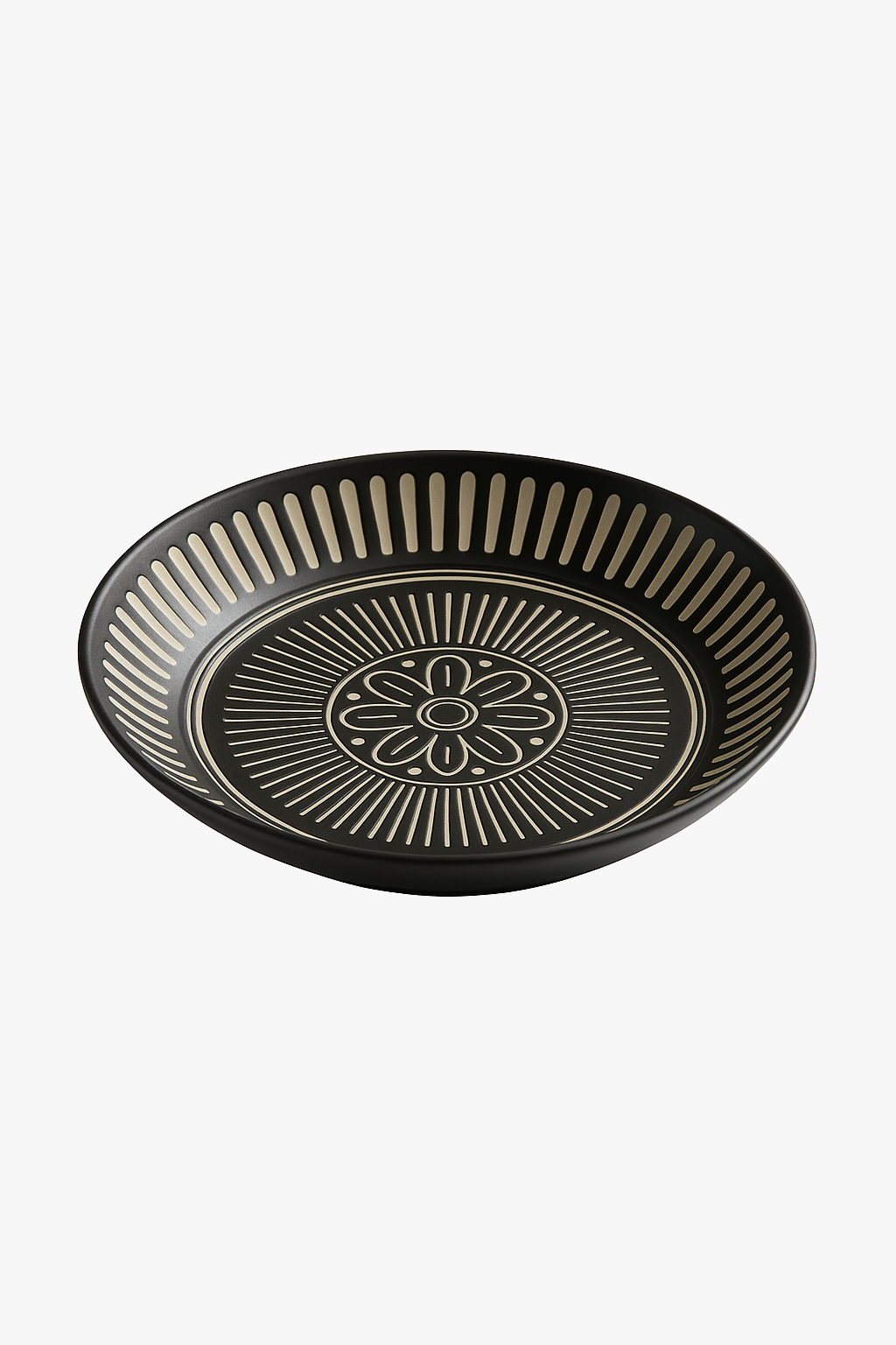 Assiette céramique japonaise relief style retro luxe
