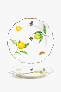 Assiette céramique style européen motif citron élégante