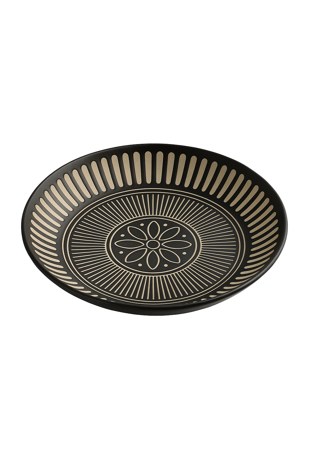Assiette céramique japonaise relief style rétro luxe - vue 2 sur 2