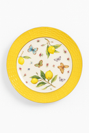 Assiette ceramique motif citron style europeen cuisine