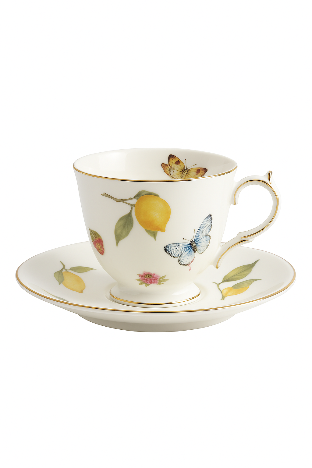 Assiette ceramique motif citron style europeen cuisine - vue 2 sur 2