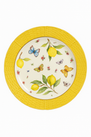 Assiette céramique motif citron style européen décoratif