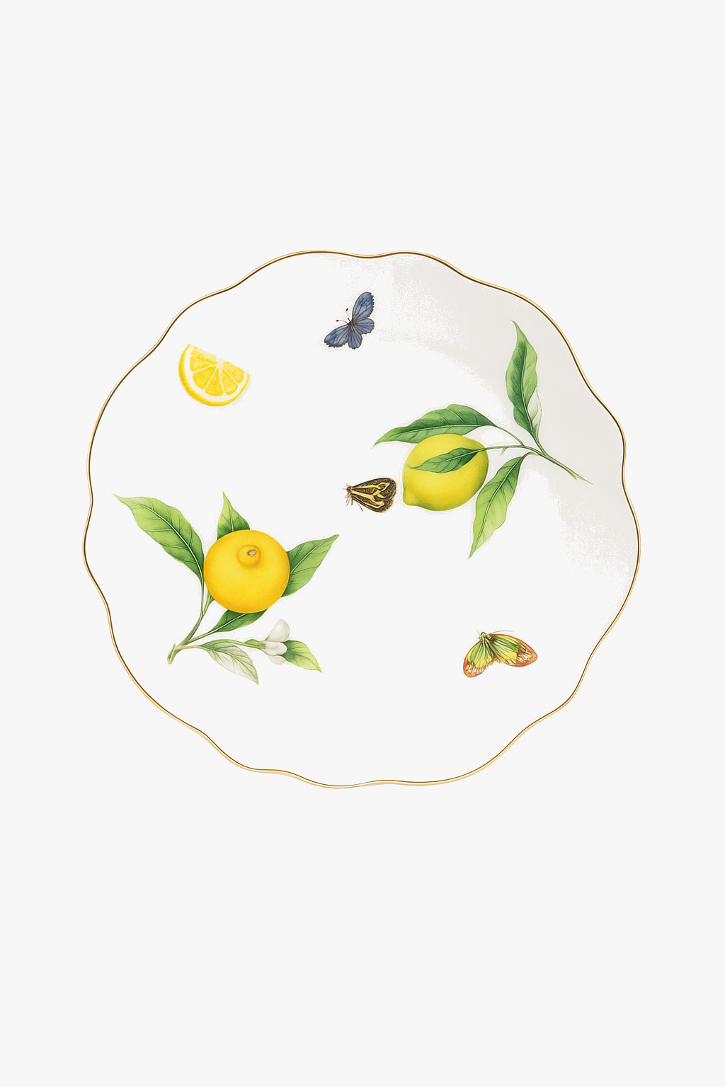 Assiette ceramique motif citron style europeen elegante table