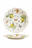 Assiette ceramique motif citron style europeen pour cuisine