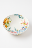 assiette ceramique motif citrouille lapin style jardin mignon