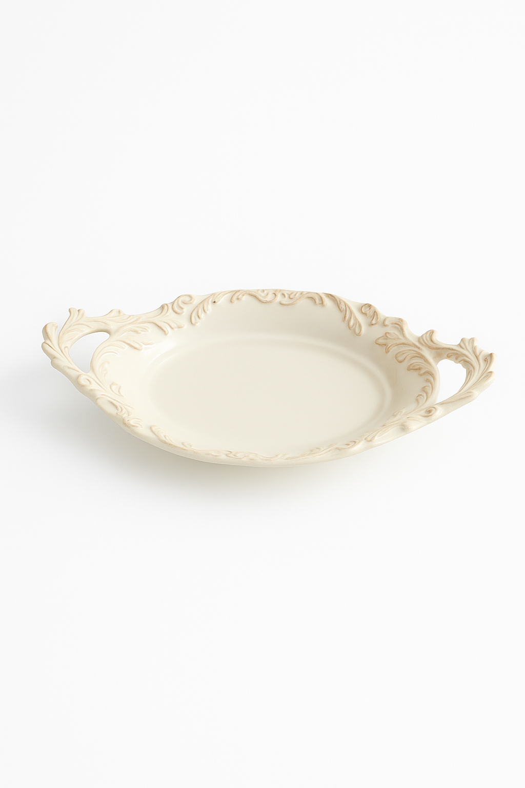 Assiette céramique rétro style français pour pâtes dessert - vue 2 sur 3