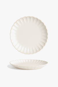 Assiette ceramique ronde style retro decorative cuisine