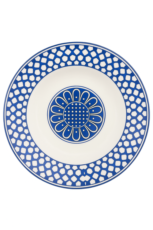 Assiette ceramique style europeen luxueux motif sceau dimsum - vue 3 sur 2