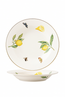 Assiette ceramique style europeen motif citron elegant table
