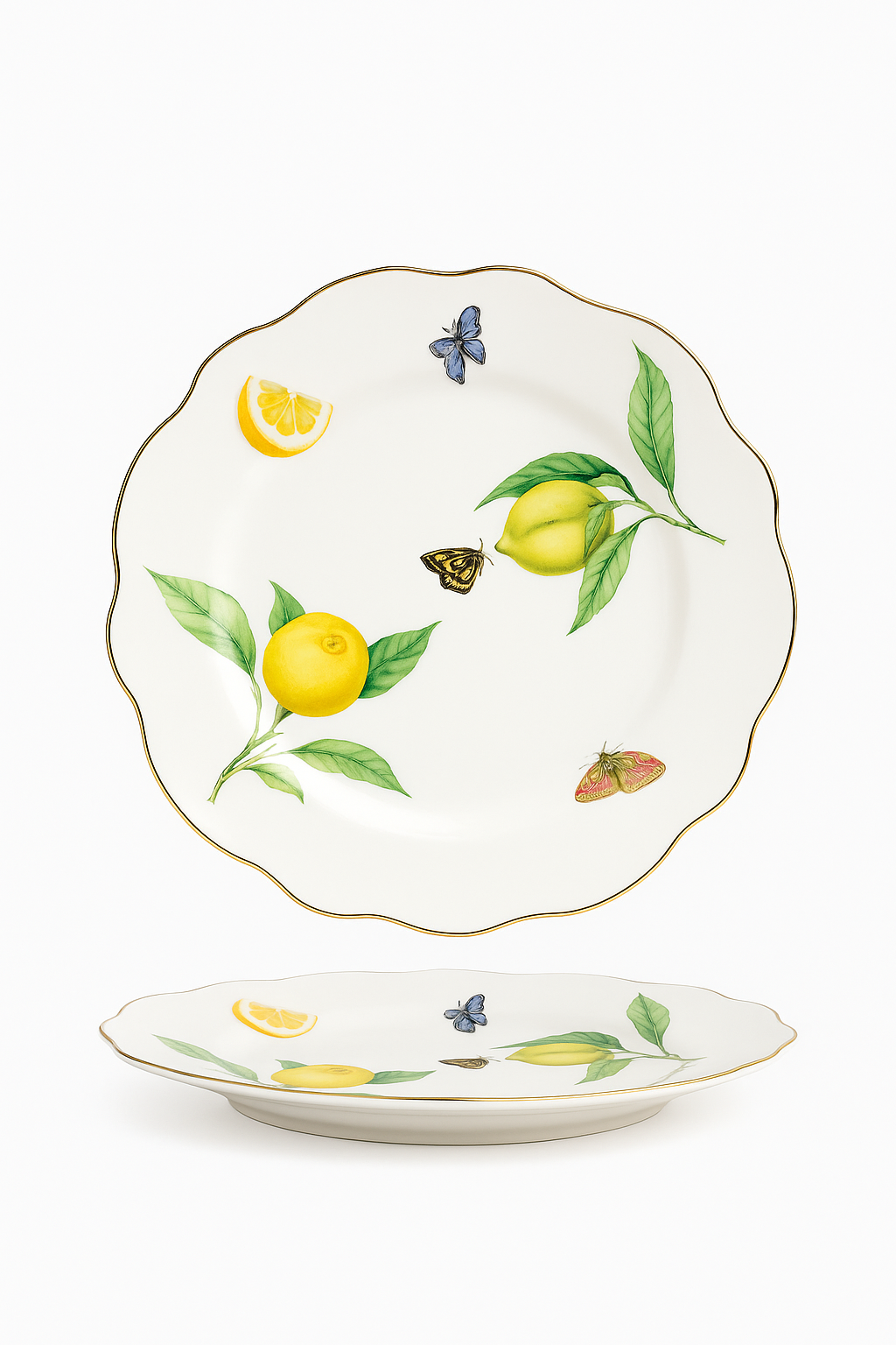 Assiette céramique style européen motif citron élégante - vue 2 sur 3