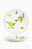 Assiette céramique style européen motif citron élégante