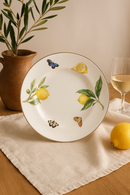 Assiette ceramique style europeen motif citron elegante