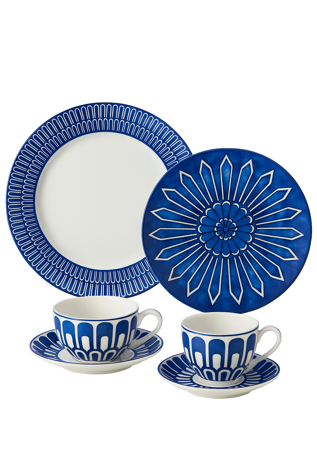 Assiette céramique style européen motifs raffinés pour thé - vue 2 sur 2