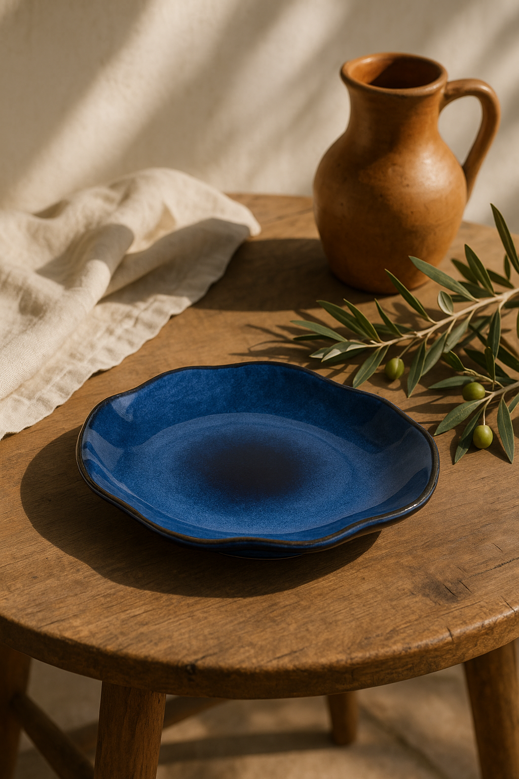 Assiette ceramique style nordique forme coquillage irreguliere cuisine - vue 3 sur 3
