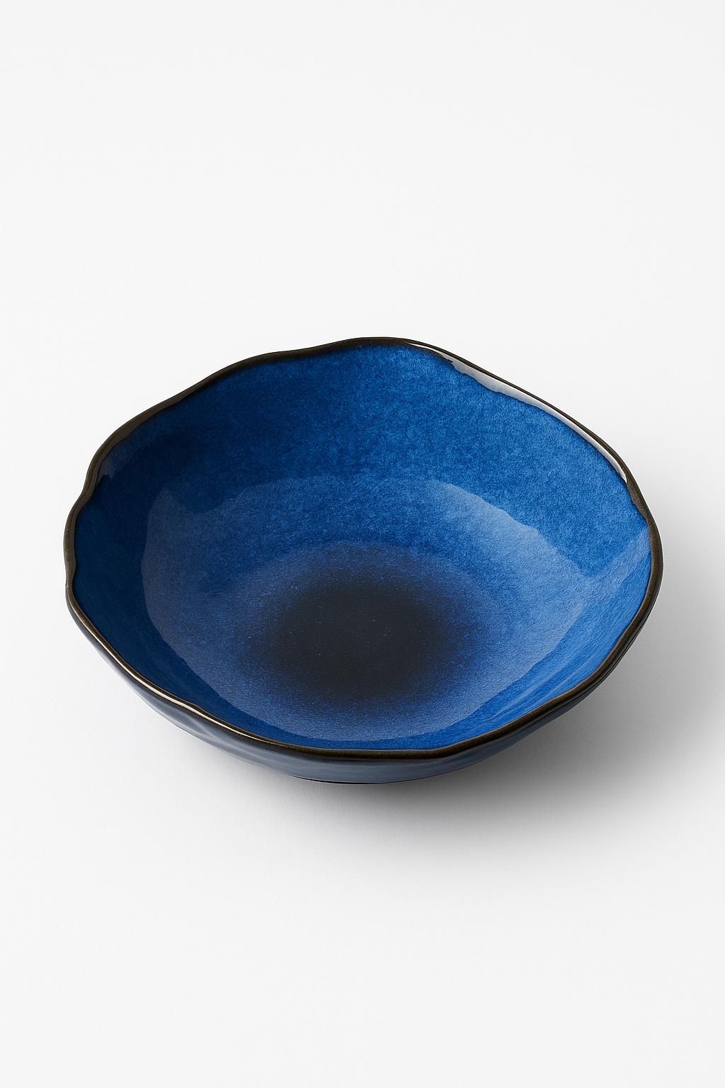 Assiette ceramique style nordique forme coquillage salade - vue 2 sur 3