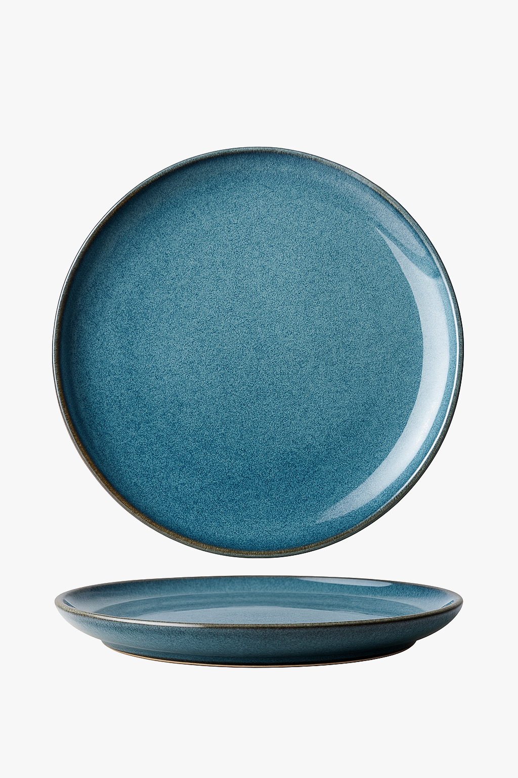 Retro style ceramic plate with flame effect for restaurants