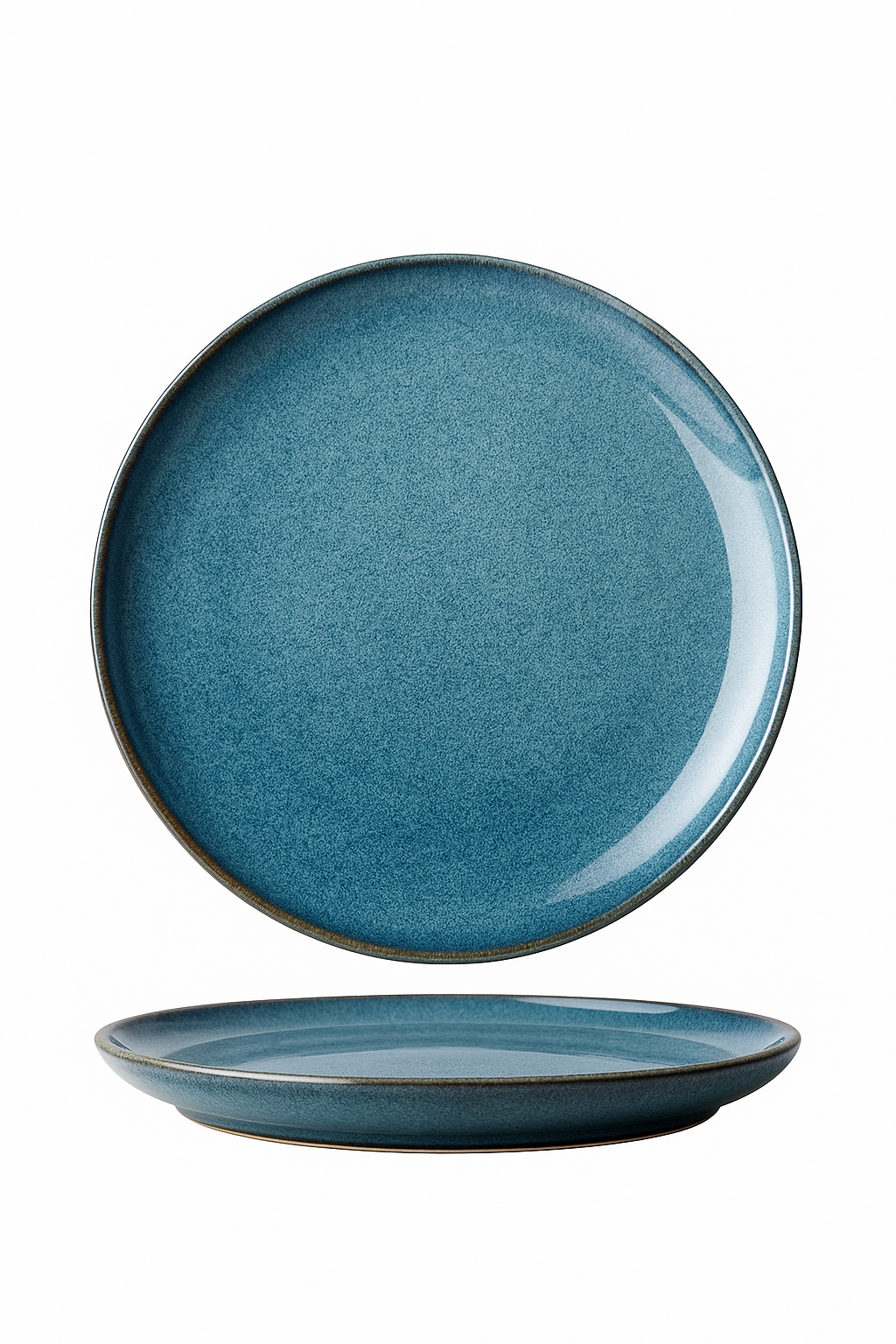 Assiette ceramique style retro effet flamme vaisselle restaurant - vue 2 sur 2