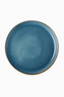 Assiette ceramique style retro texture flammee service table