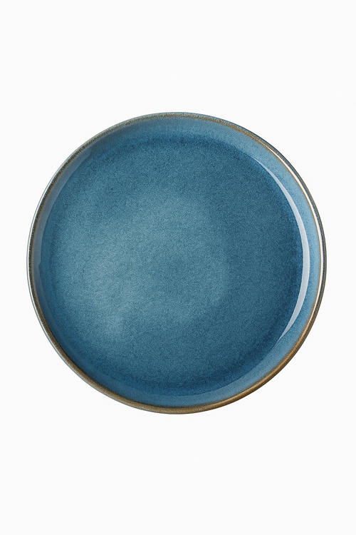 Assiette ceramique style retro texture flammee service table - vue 2 sur 2