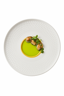 Assiette ceramique texturee relief style artisanal service