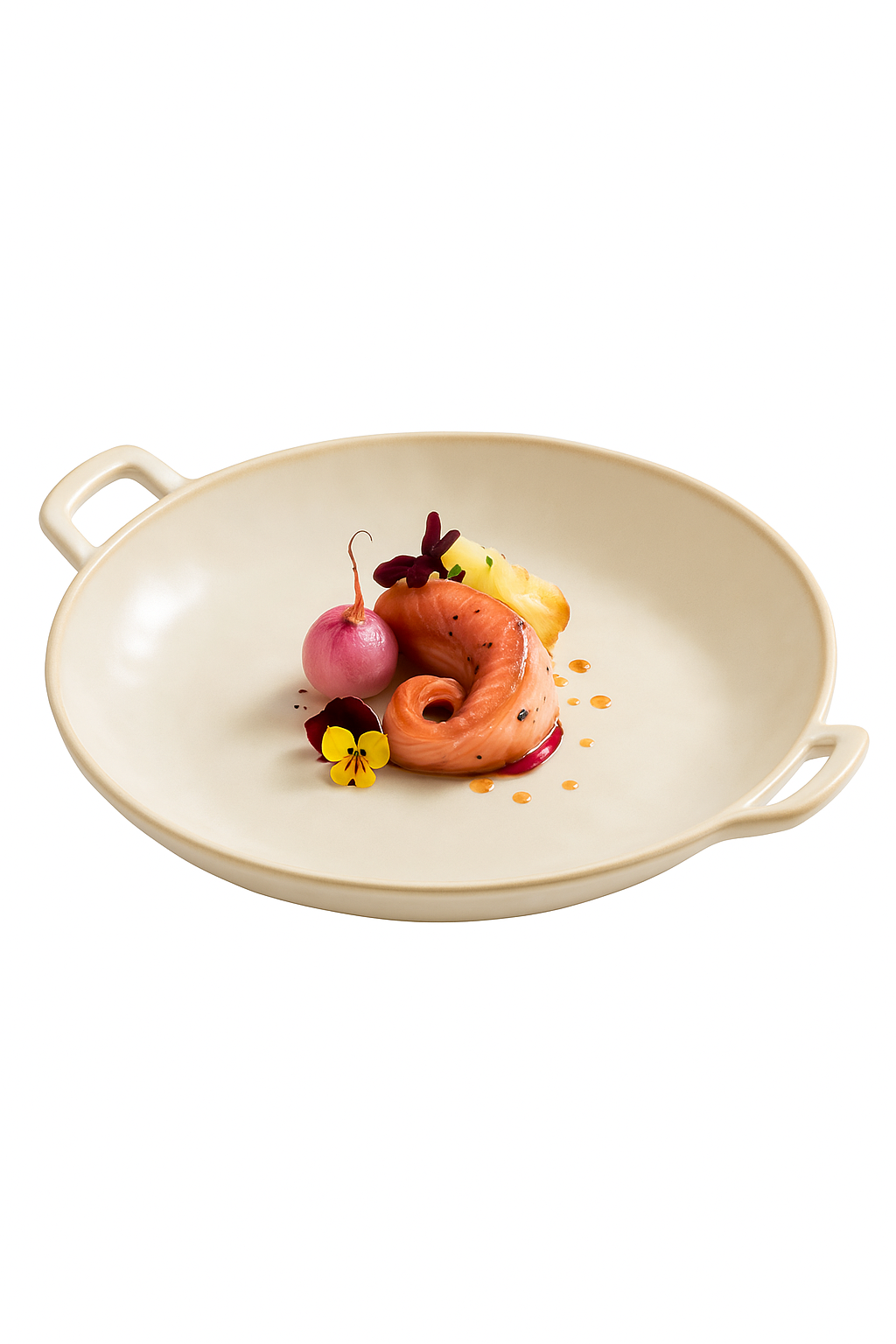 assiette ceramique vintage double oreille motif marteau cuisine - vue 3 sur 2