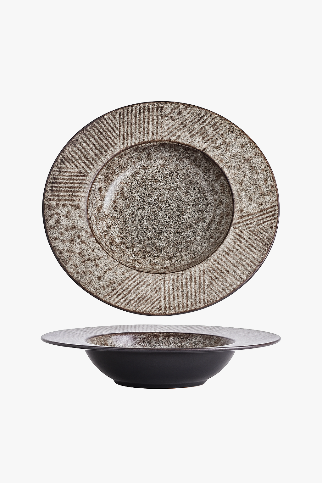 Assiette creuse ceramique style chapeau paille japonais kawaii